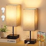 PLMMY Table Lamp for Bedroom Set of