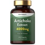 Artichoke Extract Capsules High Strength | 4000mg Artichoke Leaves | 200 Count | by Horbaach