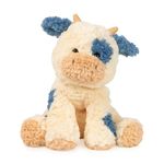 GUND Cozys Collection Cow Stuffed Animal Plush for Ages 1 and Up, Cream/Blue, 10”