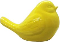 realideas NEW Yellow Bird Figurine, Ceramic Chubby Bird Figure Cottage Animal Bird Statue Decorations for Home Garden Decor Accents