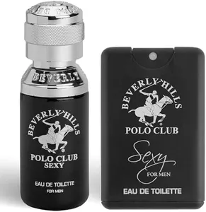 Beverly Hills Polo Club BHPC Men's Eau De Toilette Bonus Pack, 1.7oz EDT + Bonus EDT Pocket Spray (Sexy)