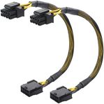 Cable Matters 2-Pack, 8 Pin EPS CPU Extension Cable, Male to Female, 10 Inches, 8 Pin CPU Power Cable/ATX CPU 8 Pin Cable