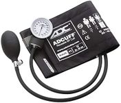 ADC 760-11ABK Prosphyg Model 760 Pocket Aneroid Sphygmomanometer with Adcuff Nylon Blood Pressure Cuff, Adult, Black