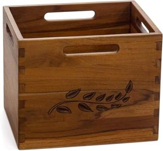10" Spa-Artisan Teak Storage Bin