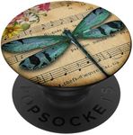 Dragonfly Pop Socket - Blue Green Cute Vintage Dragonfly PopSockets PopGrip: Swappable Grip for Phones & Tablets PopSockets Standard PopGrip