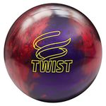 Brunswick Twist Reactive Pre-Drilled Bowling Ball, Red/Purple, 9