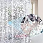 Konras EVA Clear Shower Stall Curtain Liner, 54x72 Inches, Waterproof Vinyl Shower Curtain with Magnets and rustproof Metal Grommets for Bathroom Shower, No Smell Shower Curtain Liner