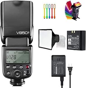 Godox V850II GN60 2.4G 1/8000s High-Speed Sync Flash Speedlite Speedlight & 2000mAh Li-ion Battery, 1.5s Recycle time, 650 Full Power Compatible for Canon Nikon Pentax Fuji Olympus Panasonic Cameras