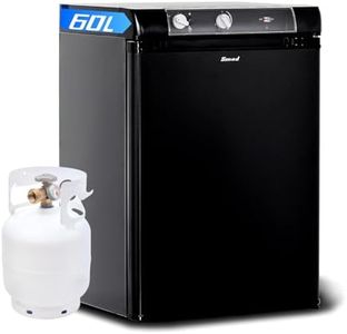 Smad 60L Gas Fridge, 3-Way Camping Fridge, 12V/240V/LPG for Campervan, Motorhome, Caravan, Farm, RV, Fishing Lodge - Quiet 0dB, 30mbar