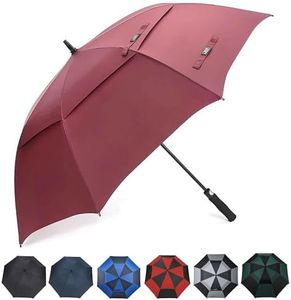 G4Free 55 Inch Golf Umbrella Windproof Double Canopy Extra Large Oversize Automatic Open Waterproof Umbrellas