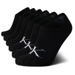 Calvin Klein Men's Socks - No Show Sneaker Liner Socks (6 Pairs), Black Logo, 7-12