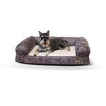 K&H Pet Products Bomber Memory Sofa Pet Bed Medium Gray 24" x 33"