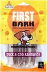 First Bark Dogsncats Chicken Jerky Dog Treats Stick, Duck & Cod Sandwich (2 X 70G) Sold By Dogsncats, All Life Stages