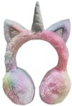 Gifts Treat Girls Earmuffs Unicorn Ear Muffs in Colorful Plush Design, M, Colorful Unicorn