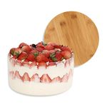 Opexscal 104oz Large Glass Trifle Bowl with Lid, Modern Design Clear Glass Round Dessert Centerpiece Serving Bowl for Laying Ice Cream Cakes, Salad, Fruit, Microwave & Dishwasher Safe