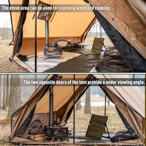 POMOLY CHALET 70 Pro Portable Cabin Tent with Stove Jack – 2-3 Person Camping