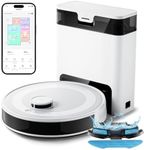 Lefant M2S Pro Robot Vacuum and Mop Combo, 8 Weeks Self-Emptying, 6000Pa LiDAR Robotic Vacuum Cleaner with Precision Mapping, 240mins Runtime, Carpet Detection, APP & Voice Control, White