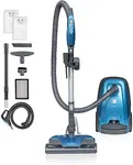 Kenmore BC3005, Pet Friendly Lightweight Bagged Canister Vacuum Cleaner with Extended Telescoping Wand, HEPA, 2 Motors, Retractable Cord, and 4 Cleaning Tools, Blue