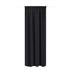 JEMIDI Curtain for Window - Opaque Curtains with Ruffle Tape for Curtain Rail Track for Bedroom Living Room Windows - 140cm x 250cm