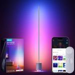 Govee Floor Lamp Pro, RGBIC LED Lamp with Bluetooth Speaker and White Noise, 2100 Lumens Standing Lamp, Works with Alexa, 16 Million Colors, Music Sync, Floor Lamp for Bedroom, Living Room, Gray