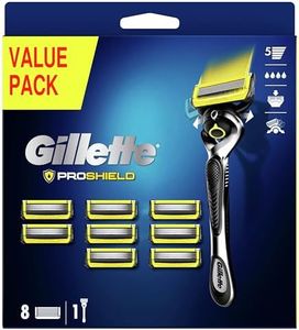 Gillette ProShield Máquinilla de Afeitar Hombre con Tecnología FlexBall + 9 Cuchillas de Recambio (el embalaje puede variar), cuchillas de afeitar