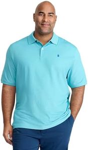 IZOD Men's Big and Tall Advantage Performance Short Sleeve Polo Shirt, Blue Vervain