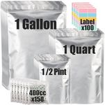 100pcs Mylar Bags for Food Storage 