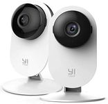 YI Home Security Camera Surveillance interieur, 1080p WiFi IP Indoor Camera with Night Vision, 2-Way Audio, Motion Detection, Phone App, Pet Cat Dog Cam - Works with Alexa and Google Assistance, 2pc