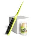 Moxie Beauty Hair Styling Duo for Women & Men | The Headliner Wax Stick + Brush Combo for Sleek, Smooth, Frizz-Free Styles | Anti Frizz Wax Stick & Baby Hair Fixer for Sleek Buns, Ponytails & Slick Edges | Non-Sticky, No Residue | 30g