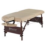 Master Massage Del Ray Professional Portable Massage Table 7.6cm Thick Foam Therapy Table Foldable Massage Couch Lash Bed Tattoo Bed Package SPA Salon Facial Beauty Bed Sand 76cm