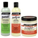 Aunt Jackies Curls & Coils Trio Bundle | Purify Me Co-Wash Cleanser 355M L Quench Moisture Intensive Leave In Conditioner 355 Ml | Fix My Hair Intensive Repair Conditioning Masque 426G