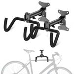 WildFun 2pcs Bike Wall Mount Bike Hanger Rack with 66lbs Weight Capacity 360° Adjustable Angle for Indoor Garage, Wall Holder Hook for Bicycle, Road Bike, Mountain Bike
