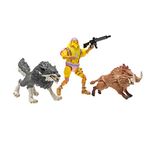 Fortnite FNT1073 Duo Mode-4-inch Articulated Wolf, Boar and Cluck Figures with Weapon Accessory