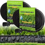 Upgraded Flat Soaker Hose 100 FT for Garden Beds, 50 FT 2 Packs 3/4" Linkable Garden Drip Irrigation Hose Save Water 80%, Double Layer Soaker Hose Flexible Leakproof Kink Free Watering Hose