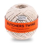 Butcher Twine 12 Ply Cotton Kitchen Twine for Cooking - Cotton Thread for Craft - Cotton Rope for Hanging - Butchers Thread- Kitchen String - Food Safe String - Butchers Twine Cooking