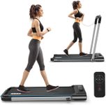 REDLIRO 2-in-1 Folding Treadmill - Under Desk Treadmill Compact Fold Up Walking Pad, Portable Treadmill for Small Space with Remote Control, LED Display for Home & Office Use