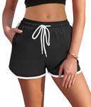 AI'MAGE Womens Swimming Shorts Board Shorts Beach Shorts Ladies Swim Trunks Quick Dry Yoga Hawaiian Shorts with Adjustable Drawstring and Pockets