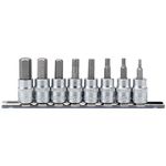 Draper 16285 3/8 Inch Square Drive Hexagonal Socket Bit Set, 48mm