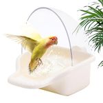 Bird Bath for Cage, Hanging Bird Bathtub, Bird Bath Box with Hooks, Bird Feeder for Cage, Bird Cage Accessory, Parrot Bathing Tub, Bird Cage Bird Bath Bowl, Hanging Bird Bath for Canaries, Budgies