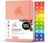 Clever Fox Planner Daily – Undated Agenda & Daily Calendar to Boost Productivity & Hit Your Goals – Gratitude Journal Personal Daily Organizer – 5.8x8.3'', Lasts 6 Months, Peach Pink (Daily)
