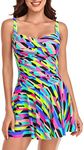 RELLECIGA Women's Neon Striped Ruch