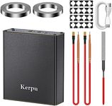 Battery Spot Welder, Kerpu 18650 Spot Welder Machine Pocket Size with 11 Gears Adjustable,5000mAh Rechargeable Battery,2x2M Nickel Sheet & 4X4 Holder for Making Battery Packs