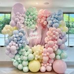 238PCS Balloon Garland Kit, Macarone Pastel Balloon Garland Arch Kit with 5-18in Pink Blue Purple Balloons for Baby Shower Bridal Shower Engagement Wedding Birthday Anniversary Party Decoration