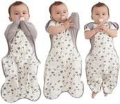 Transition Swaddle, Baby Swaddle 3-6 Months 12-18 lb, Arms In/Out Swaddle Sleep Sack with 2-Way Zipper Moisture-Wicking Fabric, Improves Sleep Snug Fit Helps Calm Startle Reflex(Bear and the forest)