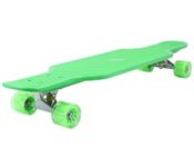 STRAUSS Cruiser Skateboard| Penny Skateboard | Casterboard | Hoverboard | Anti-Skid Board with High Precision Bearings | Wheels with Light |Ideal for All Above 8 Years (31 X 8 Inch), (Green)