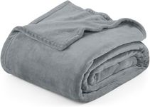 Utopia Bedding Cool Grey Fleece Blanket Queen Size Lightweight Fuzzy Soft Anti-Static Microfiber Bed Blanket (90x90 Inch)