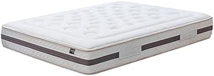 KUO Dream - Colchón Bio Natur | Acolchado Natural de algodón y Tejido Bamboo | Refuerzo Lumbar de Latex | Grosor 27 cm | 135 x 190 cm