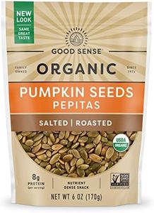 Good Sense Roasted & Salted Organic Pumpkin Seeds (Pepitas), Non-GMO & All Natural, 6 Ounce Resealable Bag