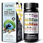 Health Metric 4-Way Pool and Spa Test Strips | 50 ct | Swimming Pool Testing Strip Kit for Chlorine Alkalinity pH & Cyanuric Acid | Easy to Use Chemical Tester | Fast & Accurate Water Maintenance