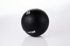 Vitos Fitness Exercise Slam Medicine Ball 10 to 70 Pounds | Durable Weighted Gym Accessory Strength Conditioning Cross Training Core Squats Lunges Spike Ball Rubber Weight Workout (20)